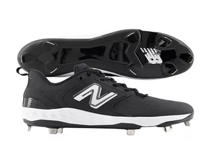 Spikes Beisbol  New Balance, color negro.