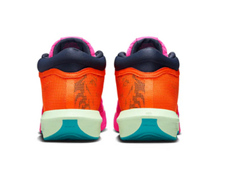 Lebron Witness 8 color anaranjado/Fucsia láser/Verde vapor/Trueno azul