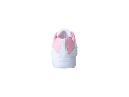 Zapatos deportivos Concur XP para niña, color blanco con detalle rosados, verdes y gris.