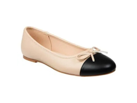 Zapatos casuales Francine para mujer, color beige con negro.